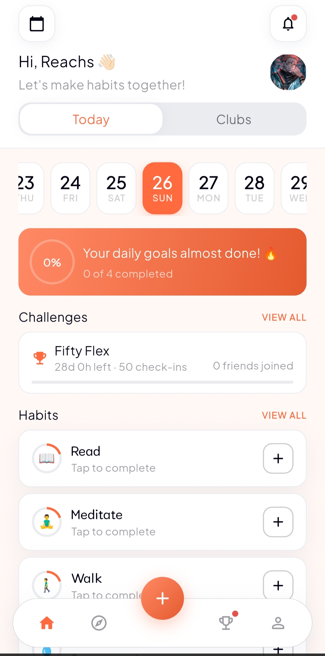 KYOTO create custom habit screen